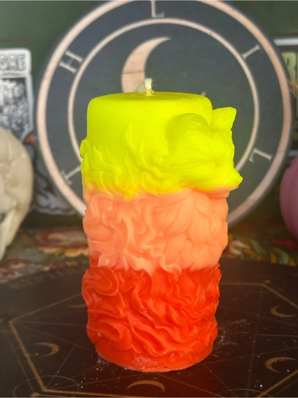Cat of Flame Pillar Candle